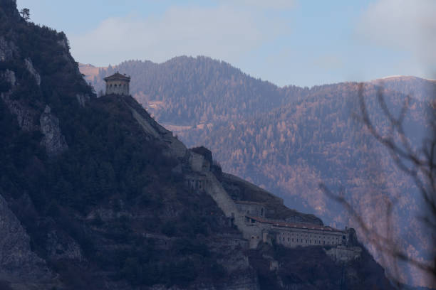 Landscape with the Rocca d'Anfo in the foreground, Lake Idro.