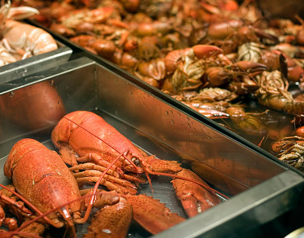 istock Lobsters in a Fish Market 148085511