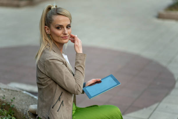 istock Business woman on  a break checking mails 1480855404