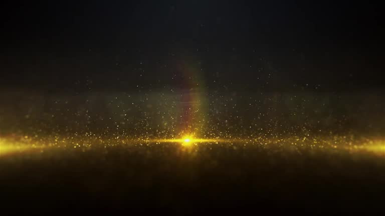 Golden Dust And Light Background Animation Loop