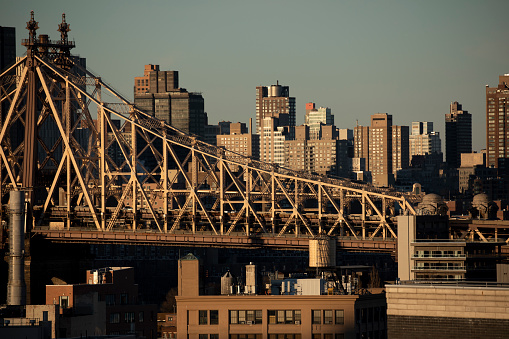 Queensboro Bridge industrial area in Long Island City.