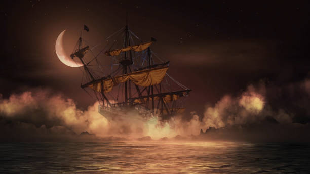 istock Ghost Ship Foggy Night 1480867852