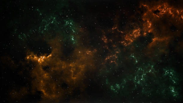 istock Space Gold and Green with Stars Background 1480867888