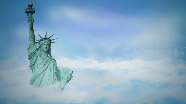 istock Statue of Liberty Above the Clouds 1480868776