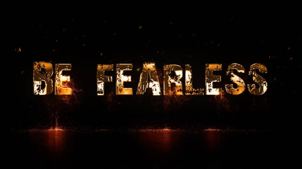 istock Be Fearless Fiery Quote Background 1480868805