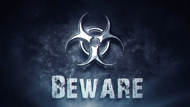 Photo of Biohazard Beware Symbol Smoke and Particles