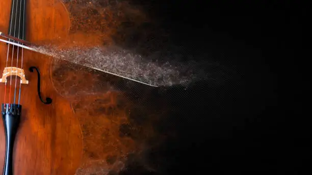 Photo of Cello Music Particle Background