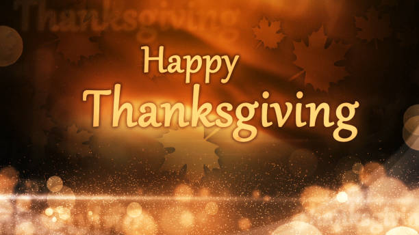istock Happy Thanksgiving Autumn Lights with Particles 1480868964