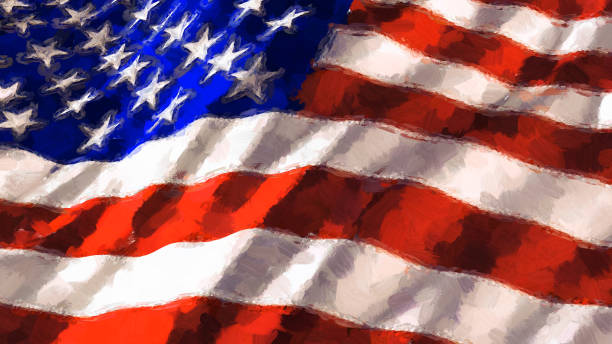 istock American Flag Impressionist Painting 1480869994