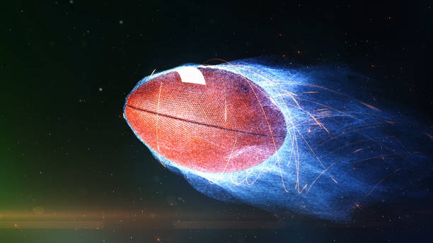 Football Flying in Flames