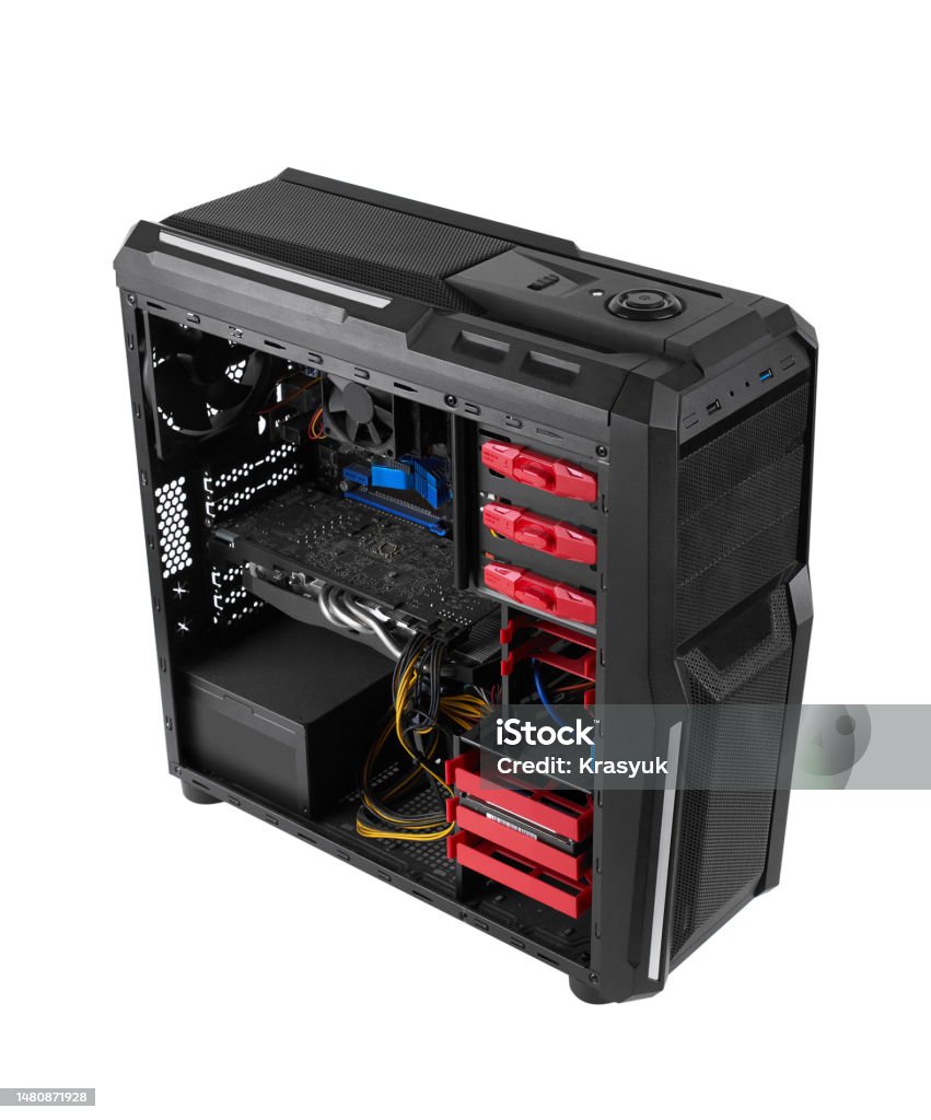 Full Desktop Components Desktop Pc And Visible Components Stock Photo - Download Image Now ...