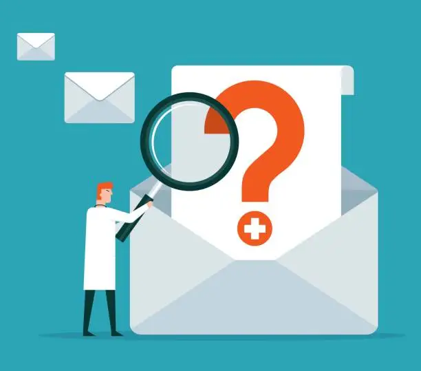 Vector illustration of email - Medical Exam