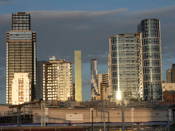 istock Close up of shiny sky scrapers 1480881802
