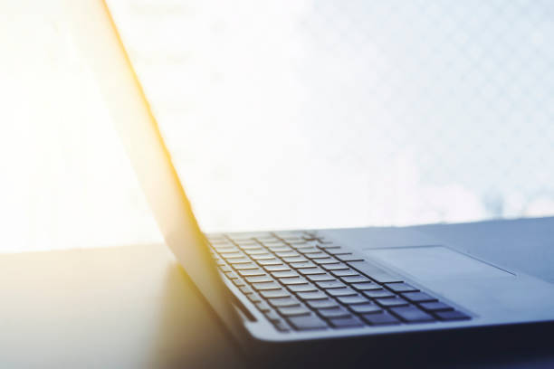 istock Business image with laptop blur background 1480886411