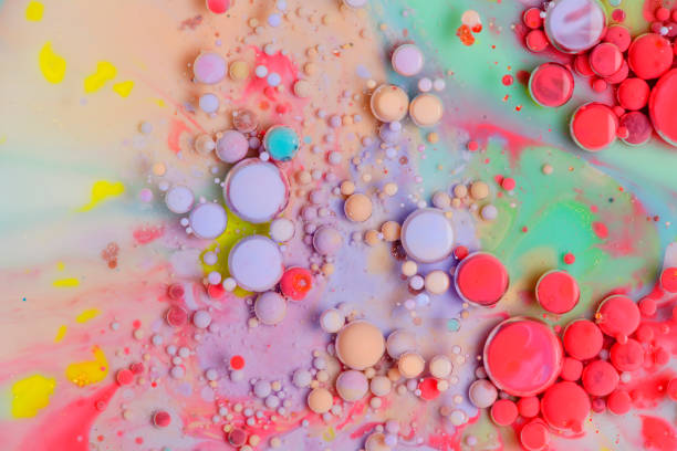 istock Colorful paint and polka dot abstract background 1480888098