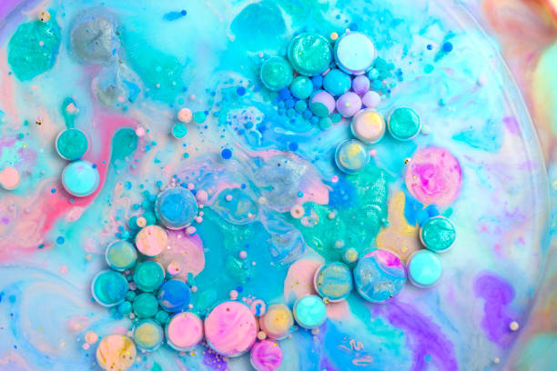 istock Colorful paint and polka dot abstract background 1480888138