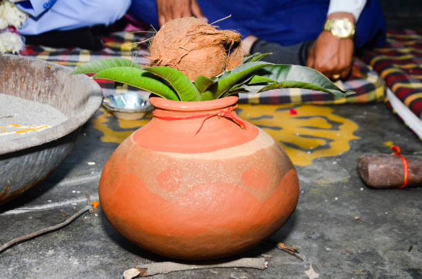 istock decorative pot kalash with green leaf and coconut 1480895387
