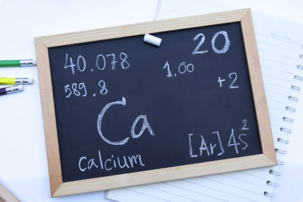 istock calcium and symbol structural formula chemical on the blackboard 1480899361