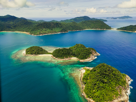 It's a view of andaman island from above
