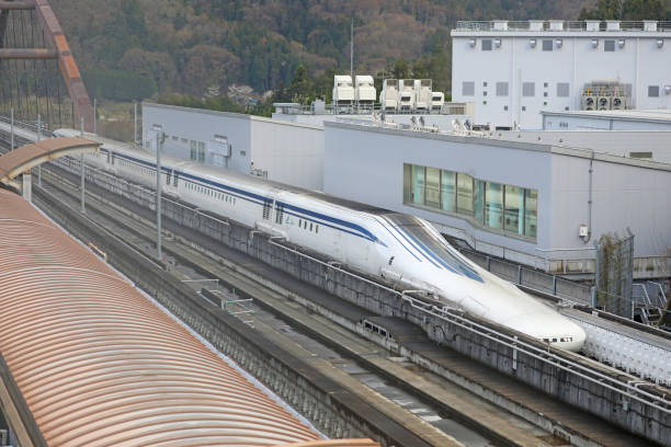 Linear motor car (maglev train) Linear motor cars are vehicles that accelerate and decelerate directly in the direction of travel by linear motors. maglev train stock pictures, royalty-free photos & images