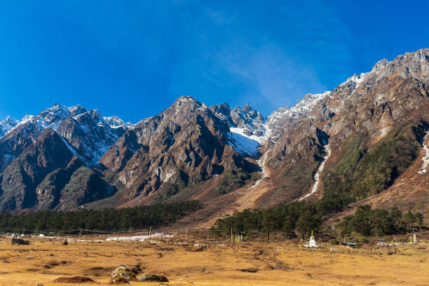 istock Mountain valley grassland surrounded by snow capped peaks. 1480906295