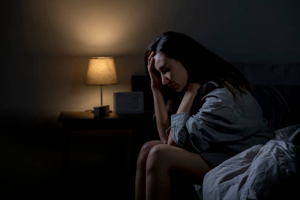 istock Woman suffering from depression and insomnia 1480906371
