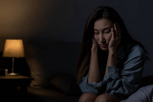 istock Woman suffering from depression and insomnia 1480906405