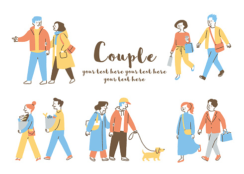 Couple going out _ set _ color