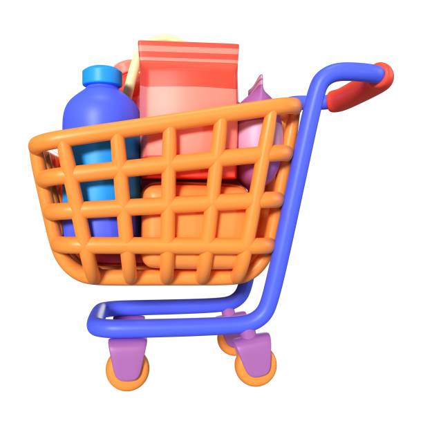 istock Shopping Cart Full 3D Illustration Icon 1480914959