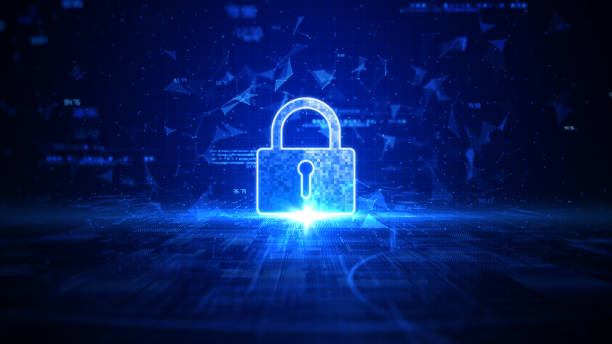 istock Digital Data Network Protection, Padlock Icon Cyber Security, Protection of personal information privacy, Future Technology Digital Data Network Connection Background Concept, 3d rendering 1480916231