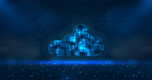 illustrations, cliparts, dessins animés et icônes de cloud computing, illustration vectorielle de symbole de nuage, nuage 2d, nuage 3d, données connectées de travail multi-cloud. - internet banner network server technology