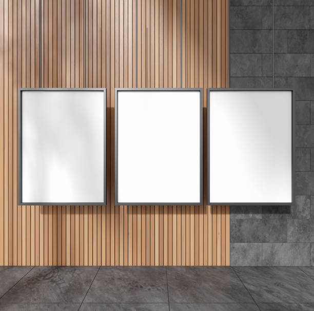 istock Vertical posters on gray and wooden wall 1480926564