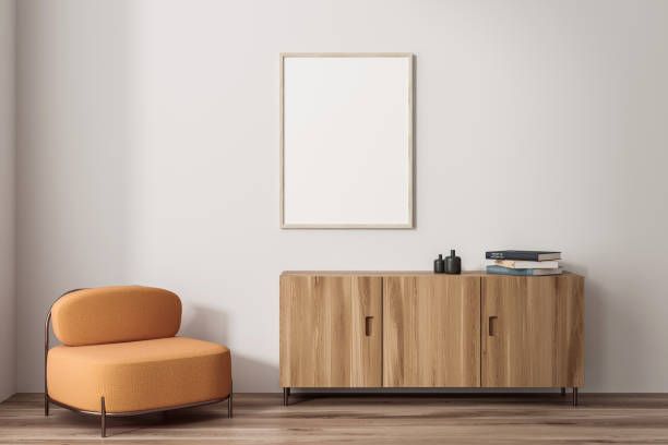 istock White living room interior with soft place and decoration, mockup frame 1480927848
