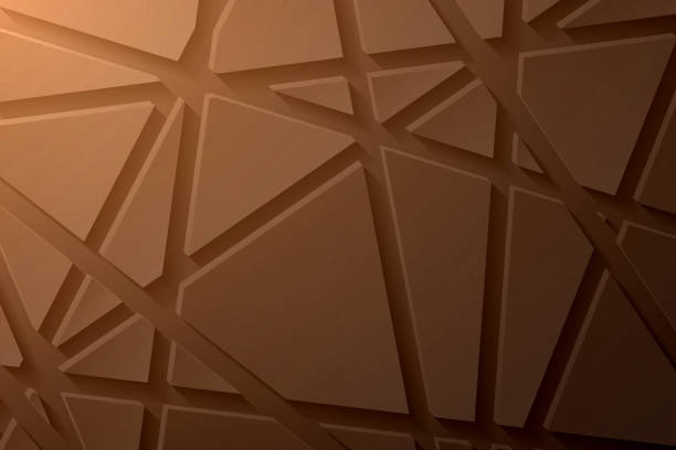 Abstract brown background - Geometric texture Modern and trendy abstract background. Geometric texture for your design (colors used: brown, orange, black). Vector Illustration (EPS10, well layered and grouped), wide format (3:2). Easy to edit, manipulate, resize or colorize. shades of brown background stock illustrations