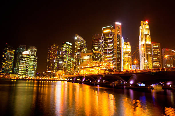 istock Singapore city skyline at night 148092980