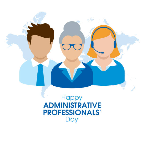 векторная иллюстрация «с днем административных специалистов» - administrative professionals day stock illustrations