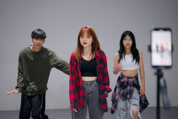 istock Teenage group practice of dance at studio. 1480936916