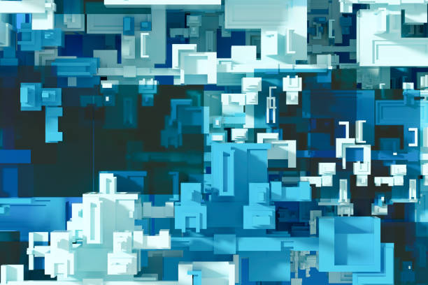 istock Abstract Cityscape Background, Metaverse, Smart City, Block Shapes, Blockchain, Big Data Technology Concept 1480942821