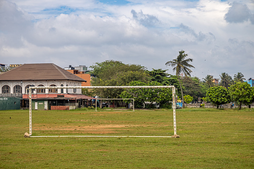 Galle, Sri Lanka - February 11th 2023: The clubhouse and training fields of Galle Soccer Club outside the city walls