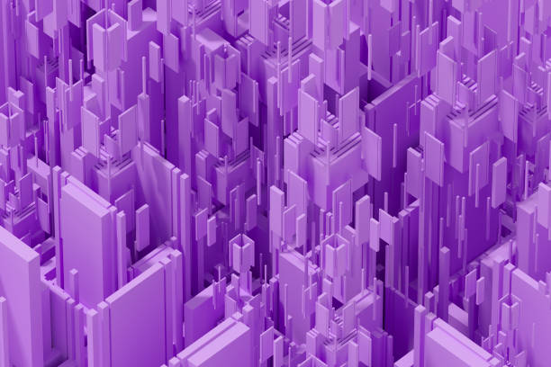 istock Abstract Cityscape Background, Metaverse, Smart City, Block Shapes, Blockchain, Big Data Technology Concept 1480944444