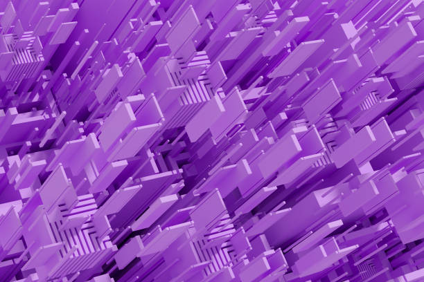 Abstract Cityscape Background,  Metaverse, Smart City, Block Shapes, Blockchain, Big Data Technology Concept, 3d render.
