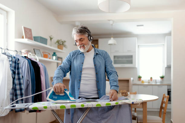 istock Ironing Clothes at Home 1480946602
