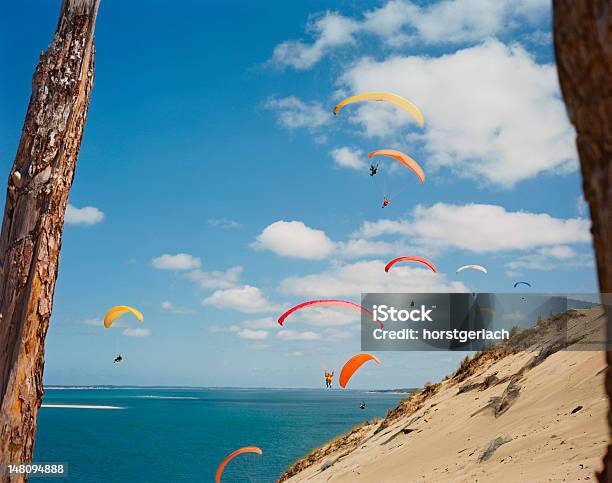 Bay Of Arcachon Stock Photo - Download Image Now - Dune of Pilat, Sand Dune, Paragliding