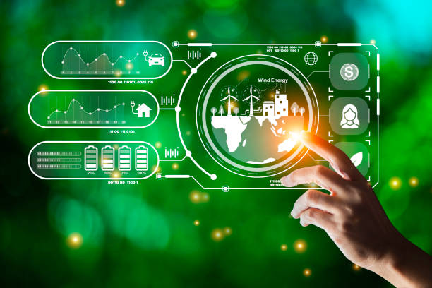 istock green energy concept help reduce global warming.Hand holding natural background light bulb on green leaf with clean energy icon around it. Carbon dioxide emission in industry zero carbon concept. 1480949489