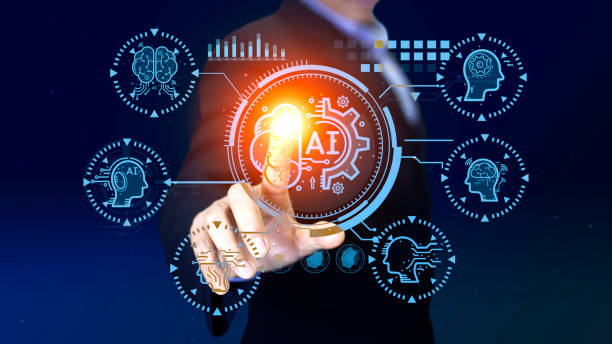 istock AI (Artificial Intelligence) Technology networks connecting wireless devices. AI technology is essential to business in the digital world. Futuristic virtual screen interface technology. 1480950432