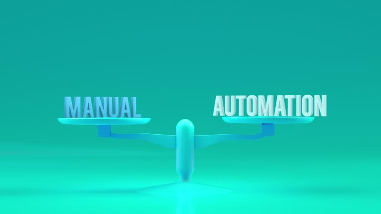 Manual And Automation Weight, Balacance, Scale Loop Animation Background