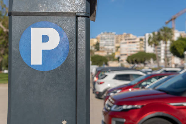 istock Close-up of vehicle parking symbol 1480959497