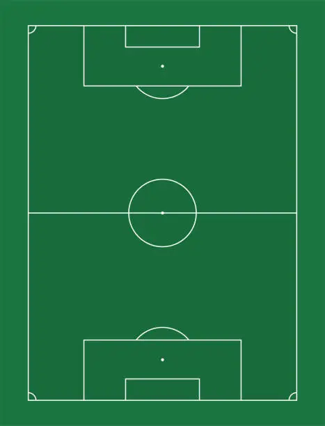 Vector illustration of Soccer field. textured grass football
