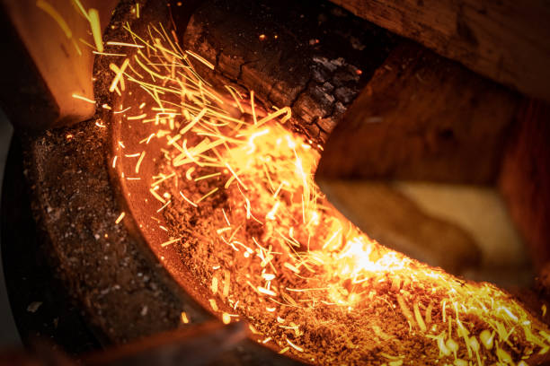 istock Embers and sparks in the fireplace 1480971262