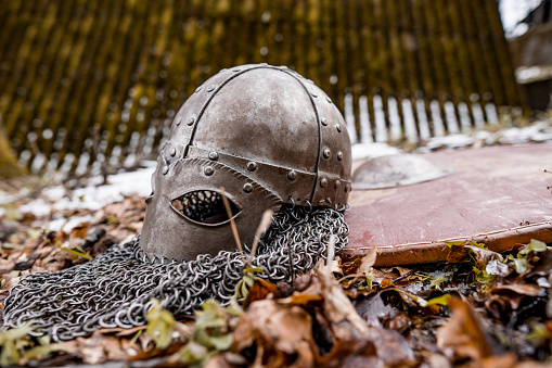 a knight's helmet from the 14th century